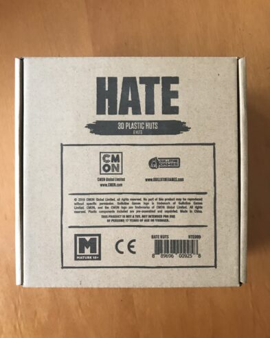 HATE: 3D PLASTIC HUTS – CMON – Kickstarter KS – 2019 – Nuove