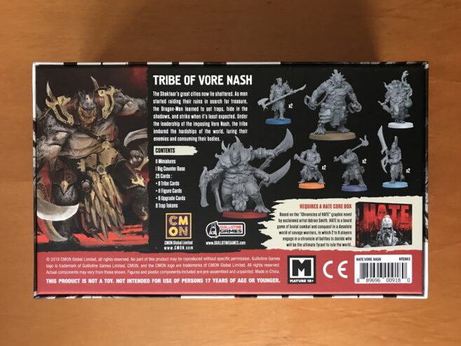 HATE: TRIBE OF VORE NASH – CMON – Kickstarter KS – Contenuti nuovi e sigillati