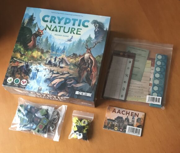 CRYPTIC NATURE + ESPANSIONI + WOODEN TOKEN PACK – Kickstarter KS – NUOVO SIGILLATO