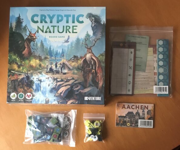 CRYPTIC NATURE + ESPANSIONI + WOODEN TOKEN PACK – Kickstarter KS – NUOVO SIGILLATO