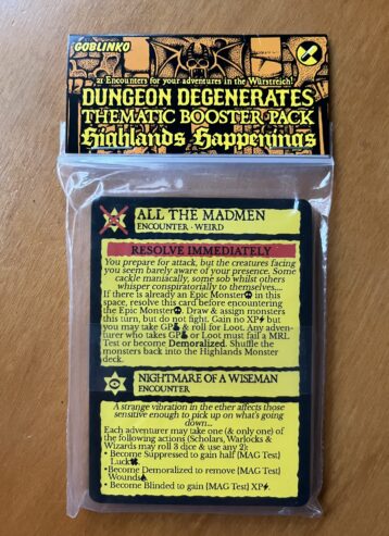 DUNGEON DEGENERATES: HIGHLANDS HAPPENINGS booster pack – 2023 – NUOVO SIGILLATO