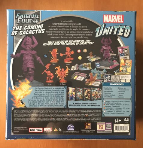 MARVEL UNITED: FANTASTIC FOUR THE COMING OF GALACTUS – Kickstarter – CMON – NUOVO SIGILLATO