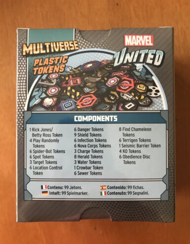 MARVEL UNITED MULTIVERSE: PLASTIC TOKENS – Esclusiva Kickstarter – CMON – NUOVO SIGILLATO