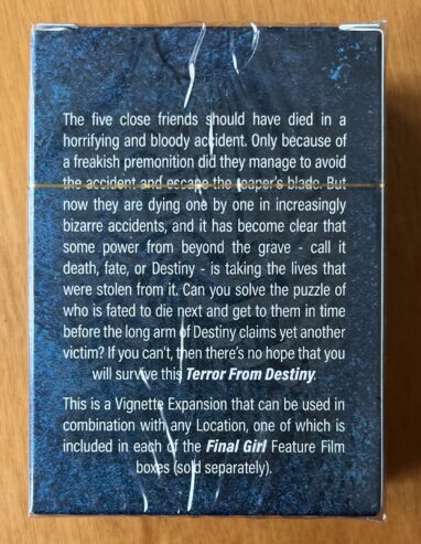 FINAL GIRL SERIES TERROR FROM DESTINY VIGNETTE EXPANSION – Van Ryder Games – NUOVO SIGILLATO