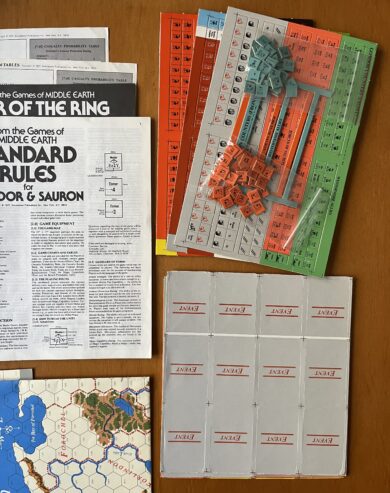 THE GAMES OF MIDDLE-EARTH (WAR OF THE RING + GONDOR + SAURON) – SPI – 1977